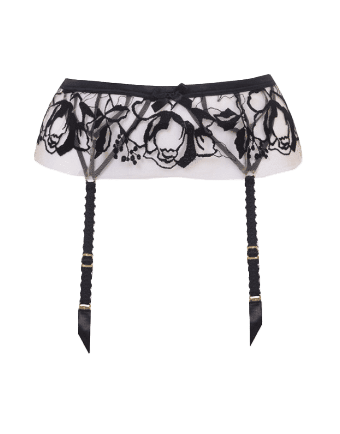 Fransesca Suspender Black/Nude | Agent Provocateur