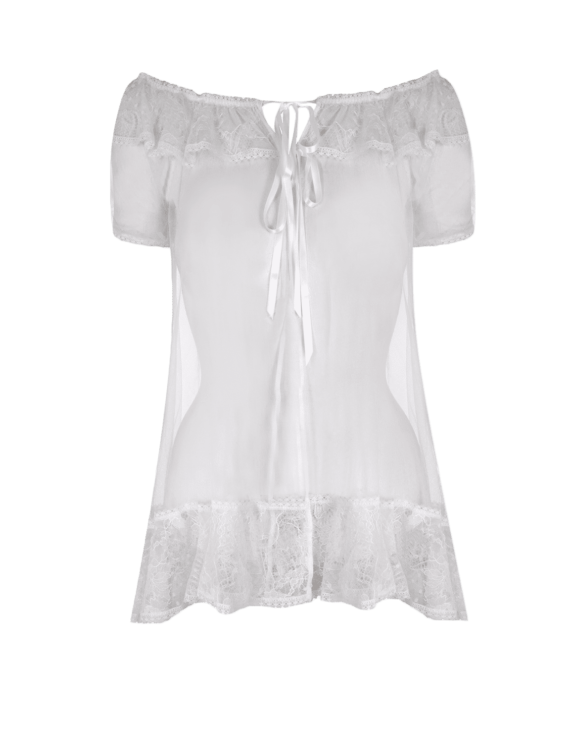 Fee Short Dressing Gown White | Agent Provocateur