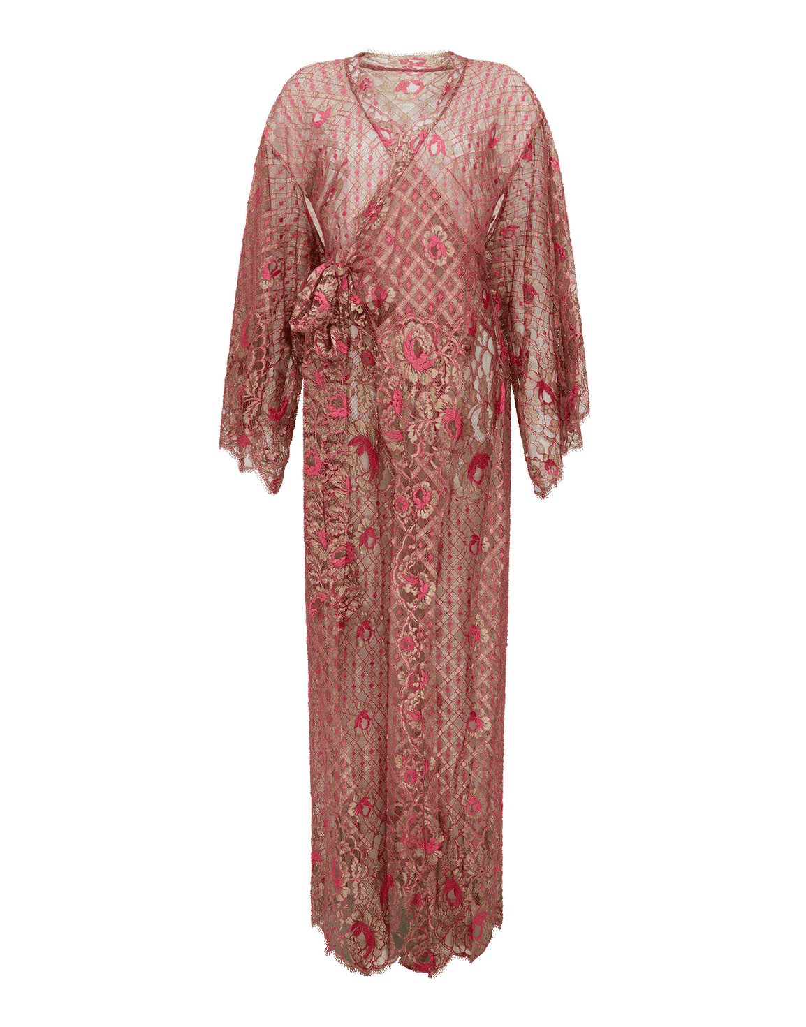 Lysianne Dressing Gown Fuchsia/Gold | Agent Provocateur