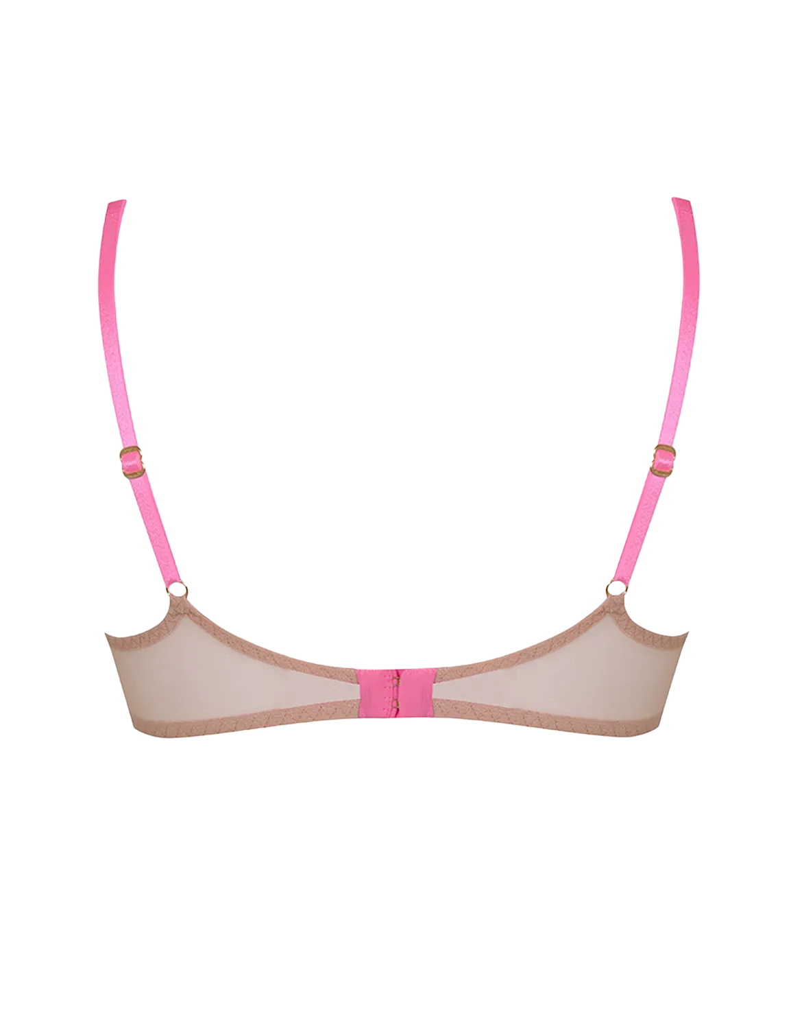 Brie Demi Cup Plunge Underwired Bra Pink | Agent Provocateur