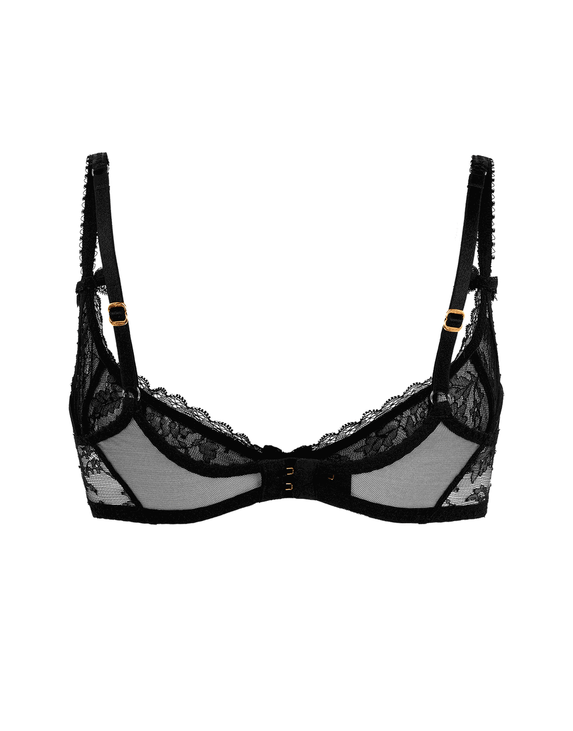 Hinda Demi Cup Plunge Underwired Bra Black | Agent Provocateur