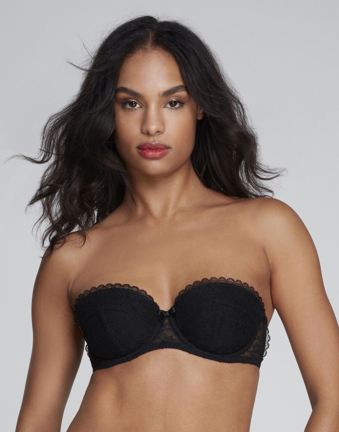 Hinda Balconette Strapless Underwired Bra Black | Agent Provocateur