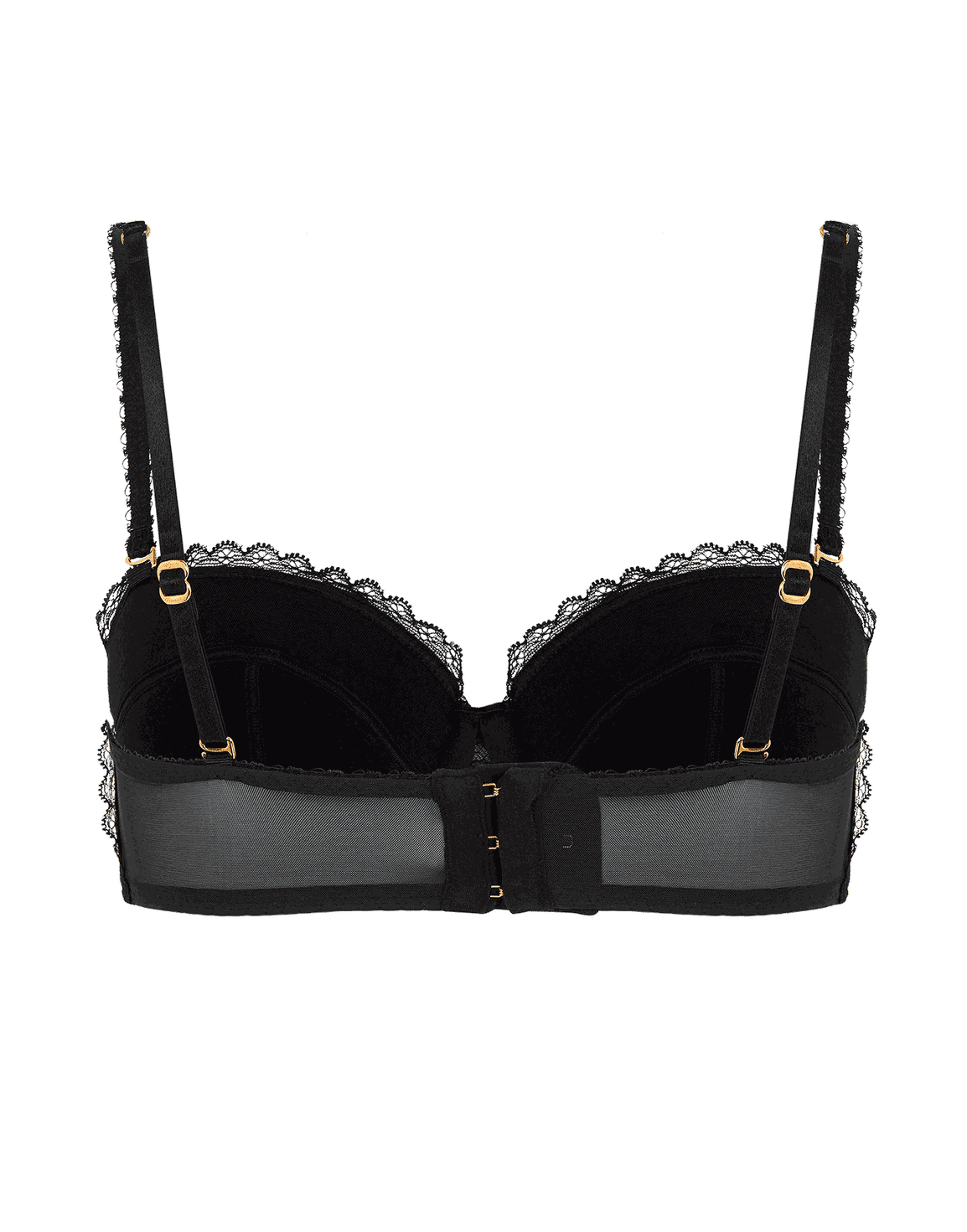 Hinda Balconette Strapless Underwired Bra Black | Agent Provocateur