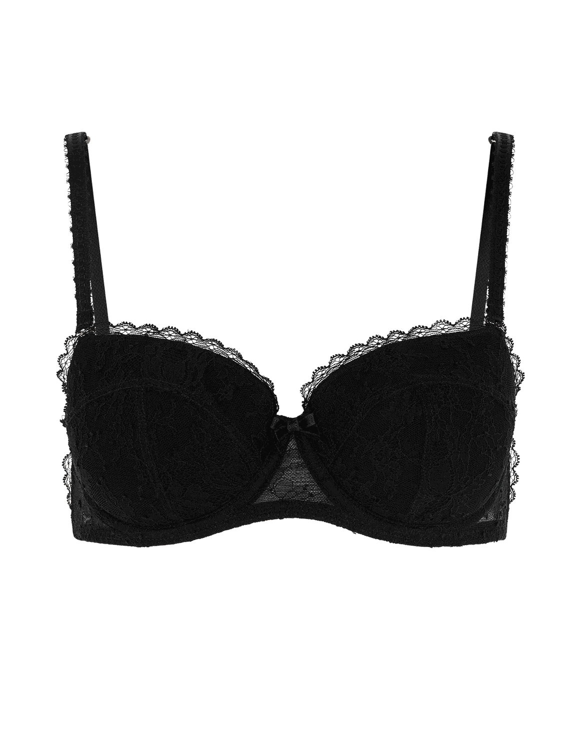 Hinda Balconette Strapless Underwired Bra Black | Agent Provocateur