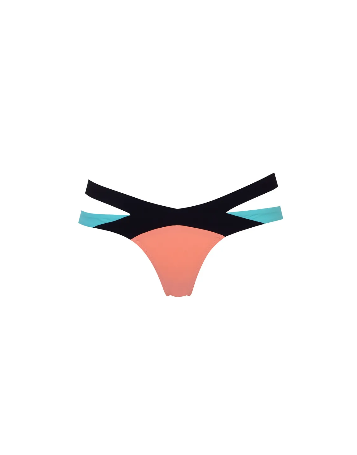 Mazzy Bikini Bottom Black/Peach | Agent Provocateur