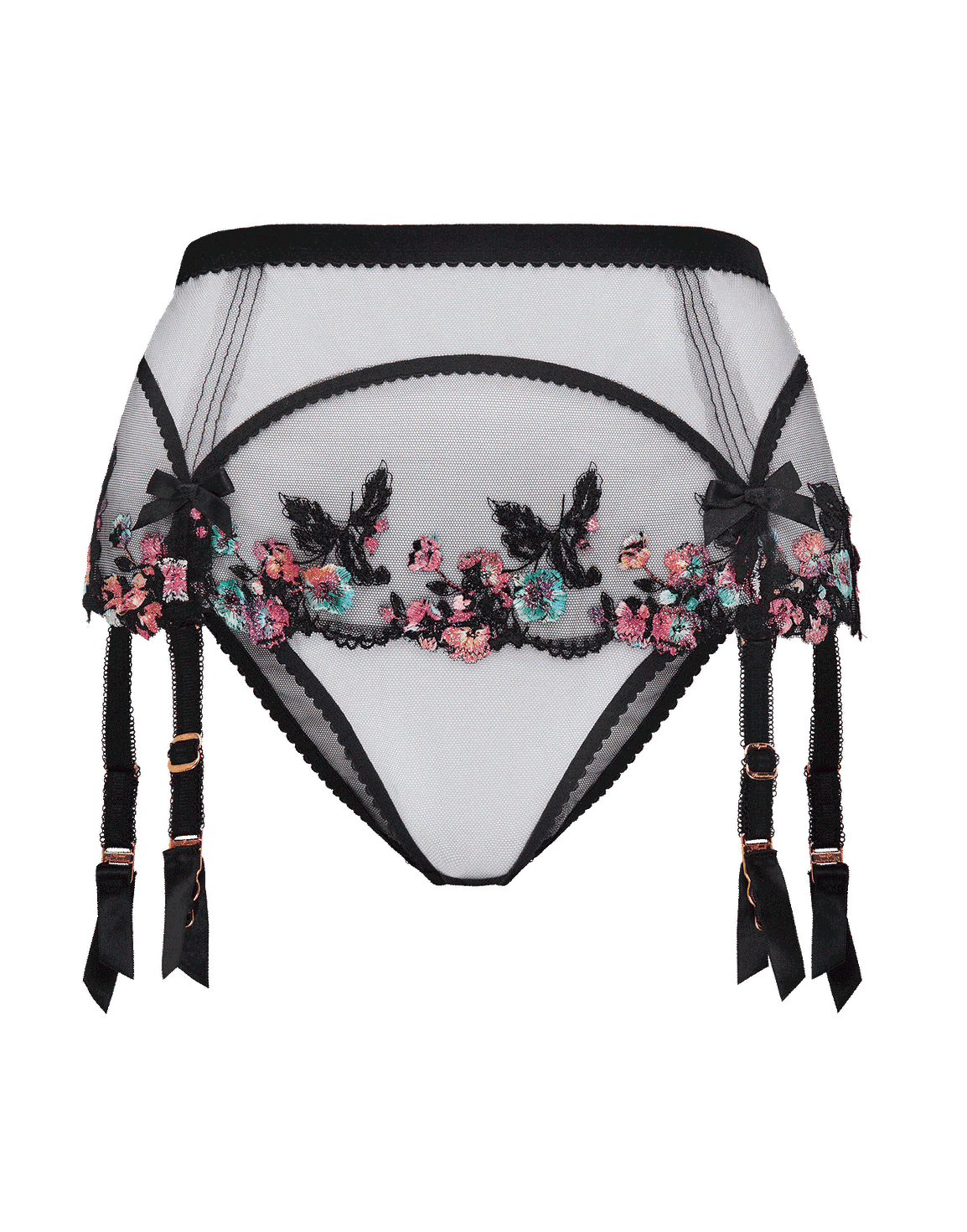 Ivey Brief Suspender Black/Multicolour | Agent Provocateur