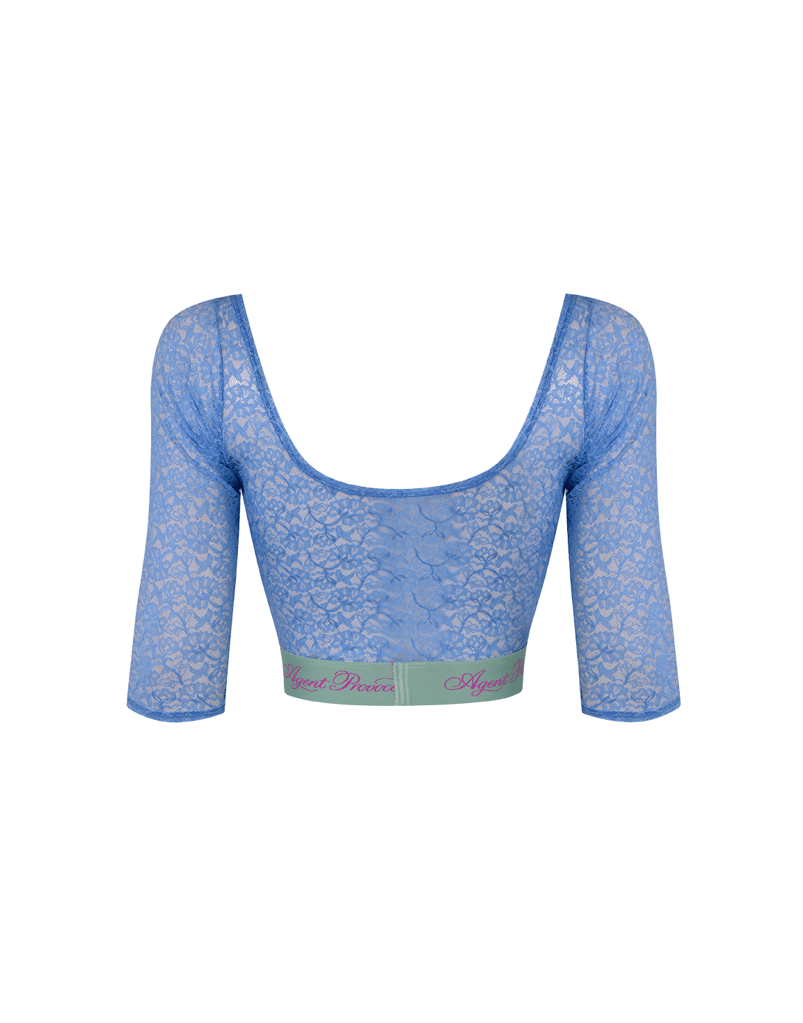 Cher Crop T-Shirt Blue/Mint | Agent Provocateur