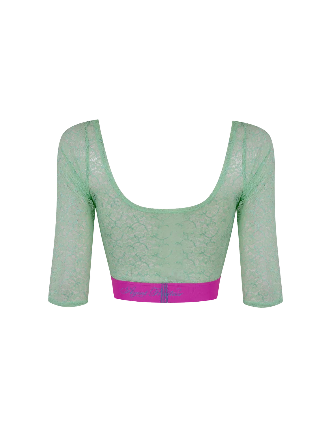 Cher Crop T-Shirt Mint/Pink | Agent Provocateur