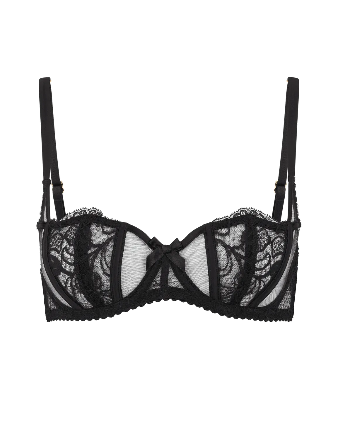 Rozlyn Balconette Underwired Bra Black | Agent Provocateur