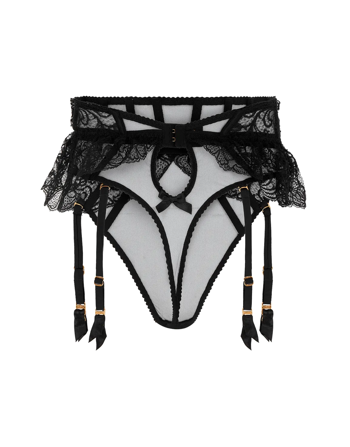 Rozlyn Suspender Thong Black | Agent Provocateur