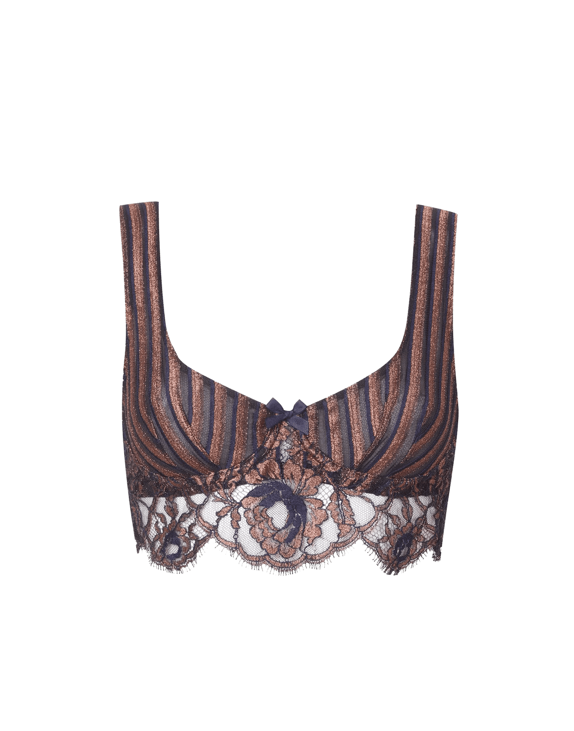 Sapphira Plunge Underwired Bra Bronze | Agent Provocateur