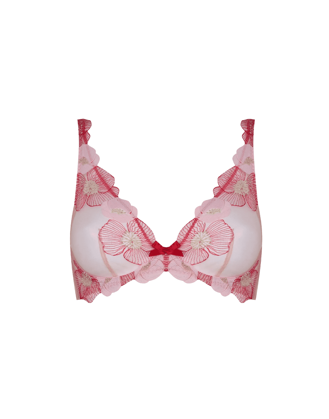 Philomena High Apex Underwired Bra Red | Agent Provocateur