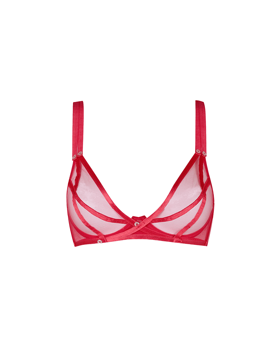 Janys Plunge Bra Red/Red | Agent Provocateur