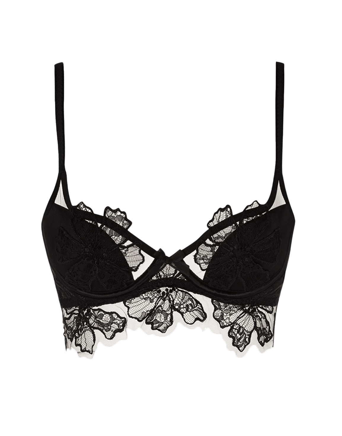 Seraphina Plunge Underwired Bra Black | Agent Provocateur