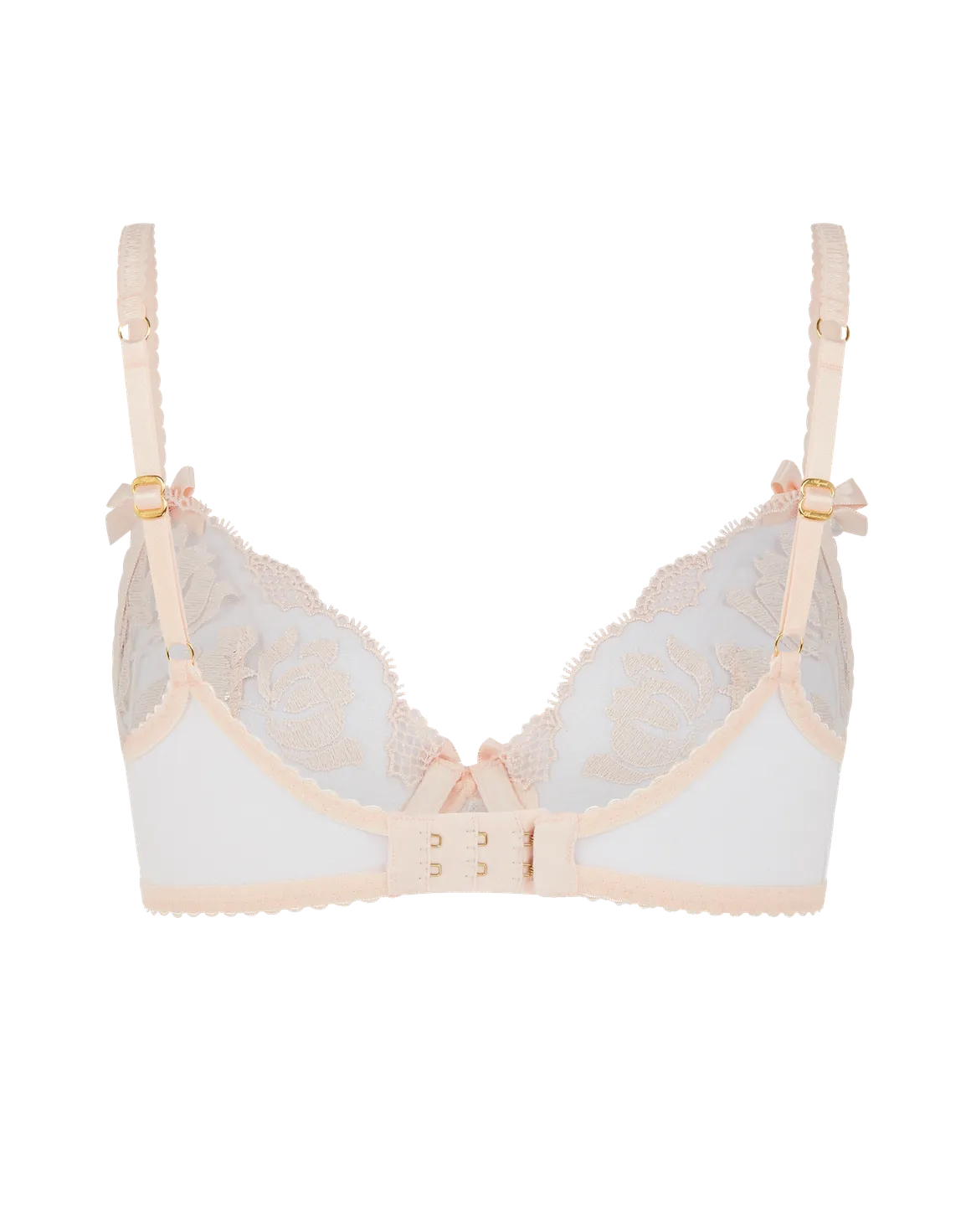 Sparkle Plunge Underwired Bra Beige | Agent Provocateur
