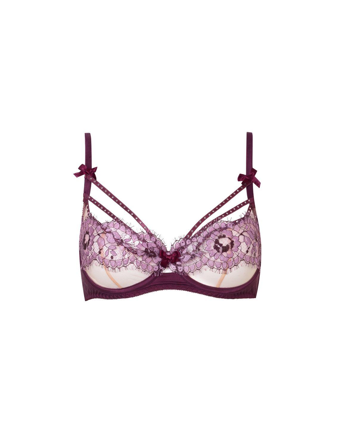 Agnese Plunge Underwired Bra Purple | Agent Provocateur