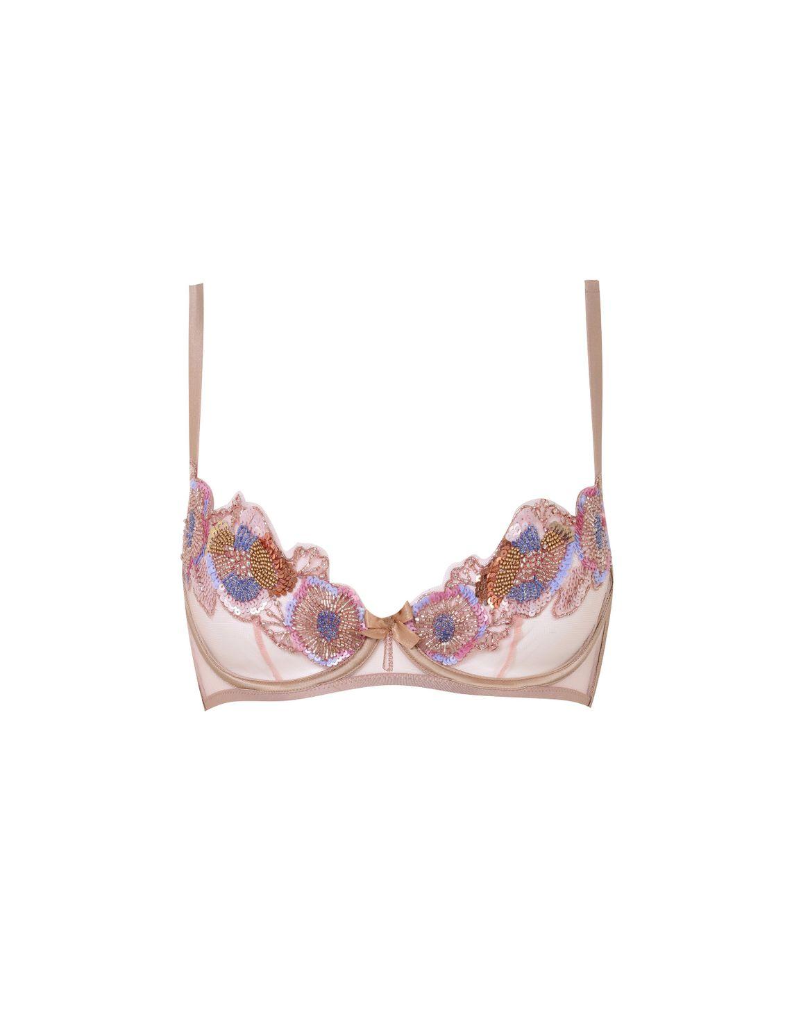 Giana Demi Cup Bra Blush/Multi | Agent Provocateur