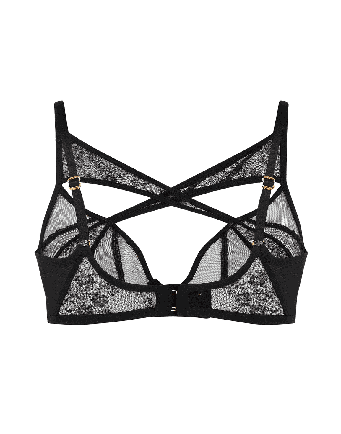 Iza High Neck Underwired Bra Black | Agent Provocateur