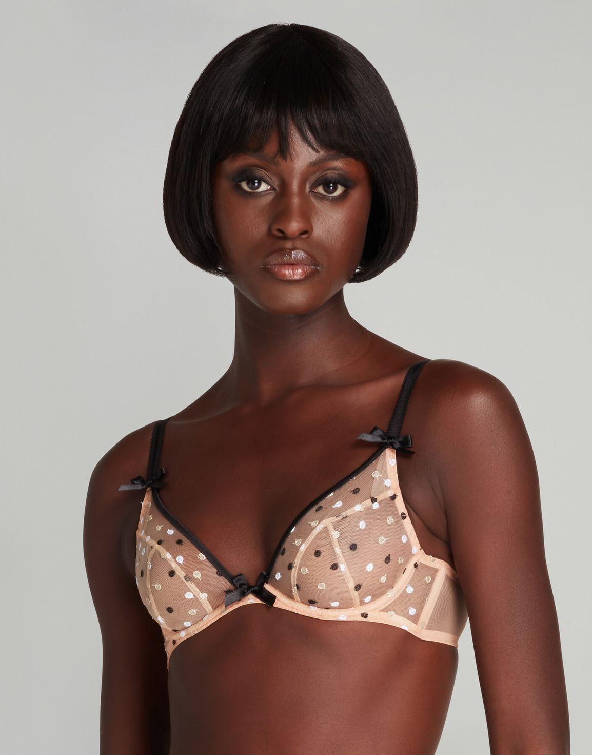 Brie Plunge Underwired Bra Black | Agent Provocateur