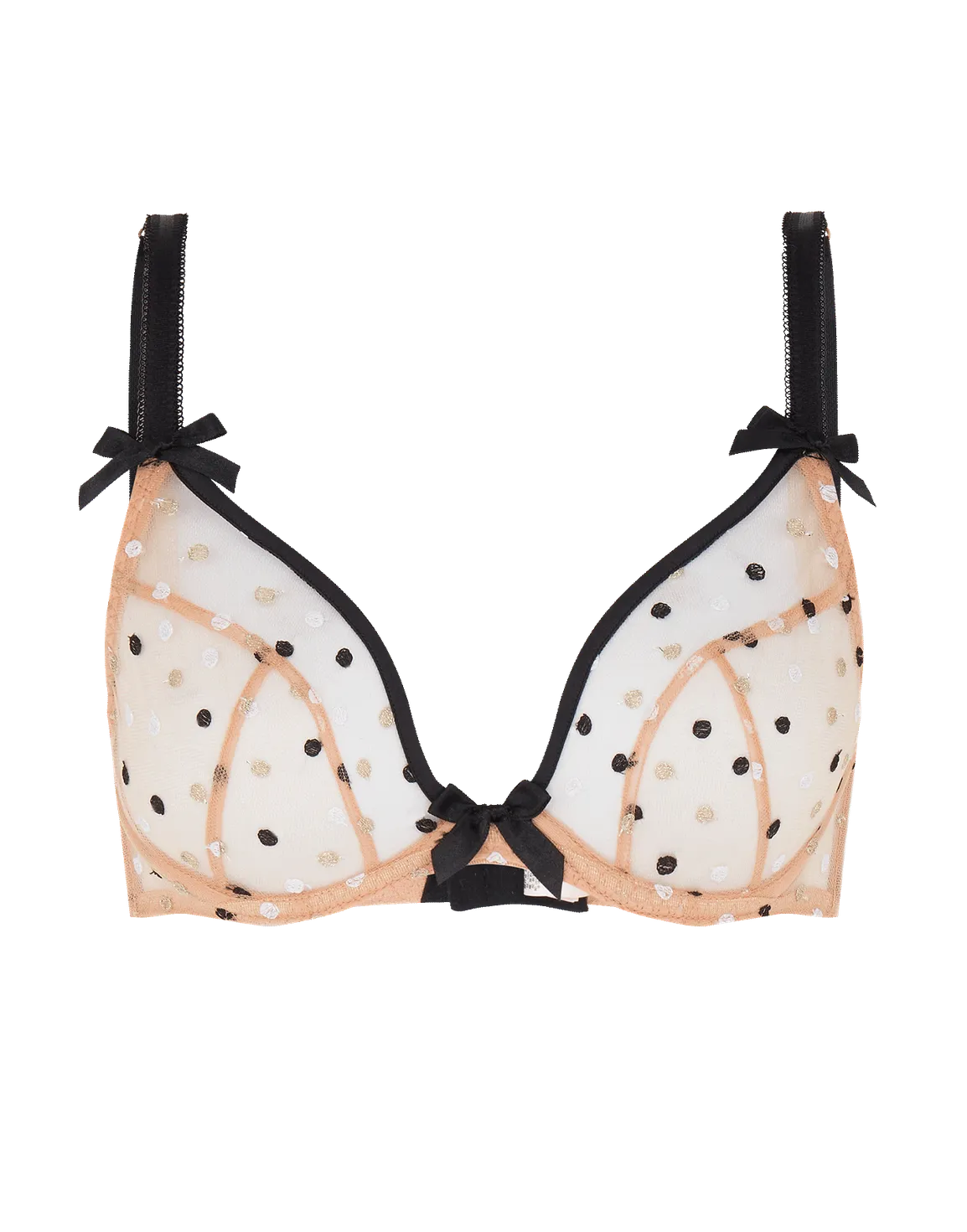 Brie Plunge Underwired Bra Black | Agent Provocateur