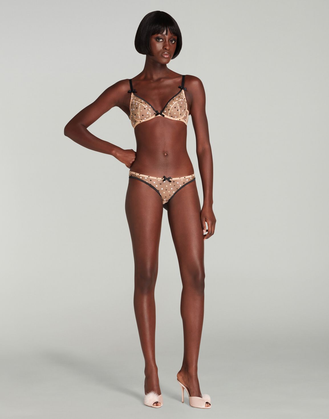 Brie Demi Cup Plunge Bra Black | Agent Provocateur