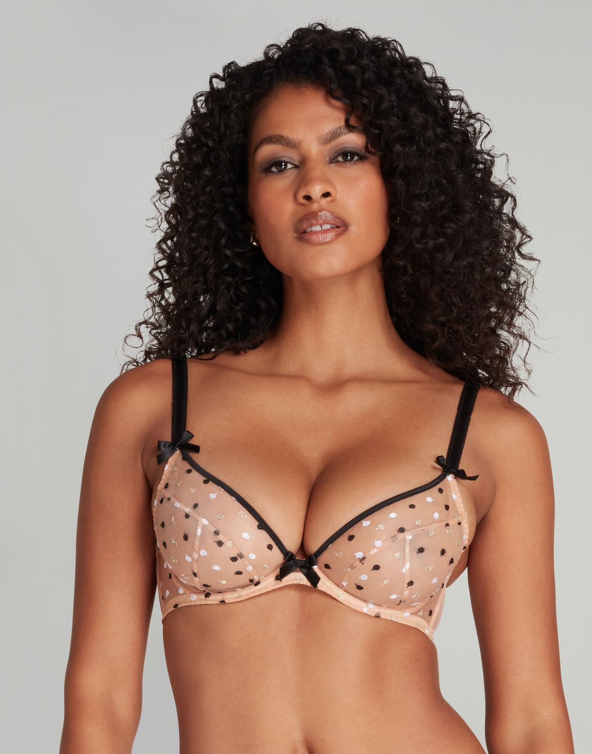 Brie Demi Cup Plunge Bra Black | Agent Provocateur