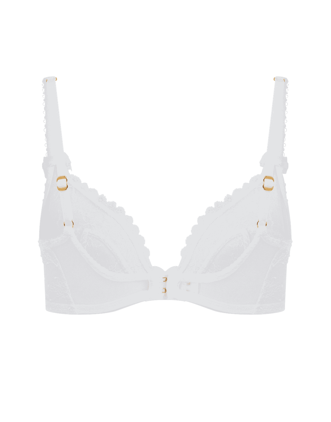 Hinda Plunge Underwired Bra White | Agent Provocateur