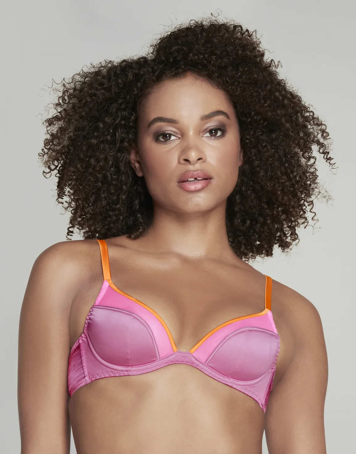 Viv Padded Plunge Underwired Bra Pink | Agent Provocateur