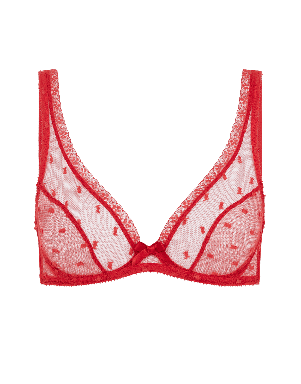 Madelina Plunge Underwired Bra Red | Agent Provocateur