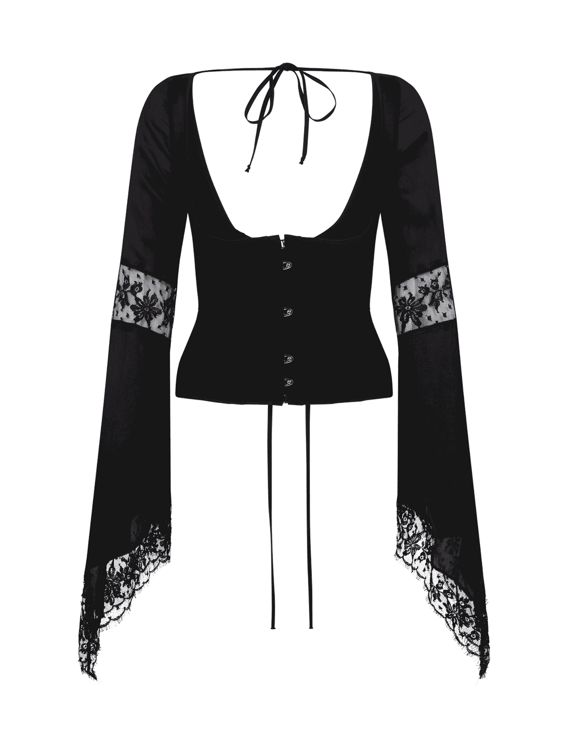 Wynona Sleeved Corset Black | Agent Provocateur