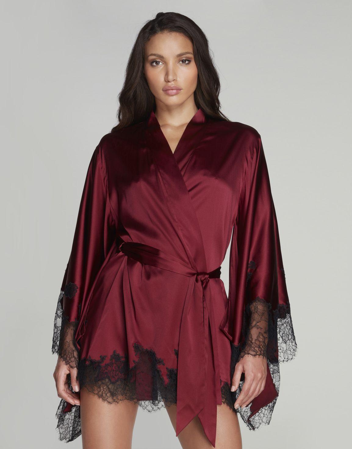 Christi Short Kimono Burgundy | Agent Provocateur