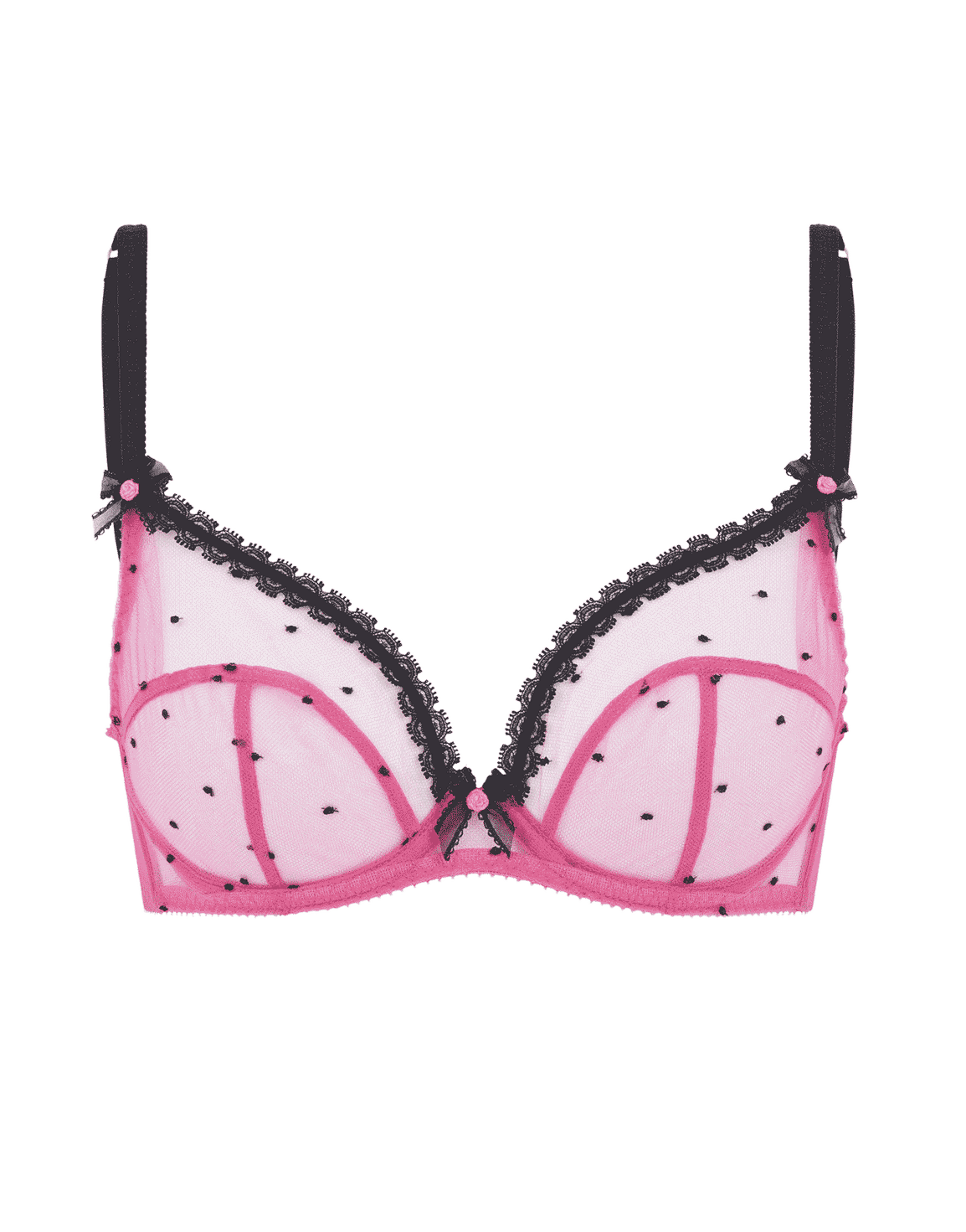 Poppie Plunge Underwired Bra Pink | Agent Provocateur