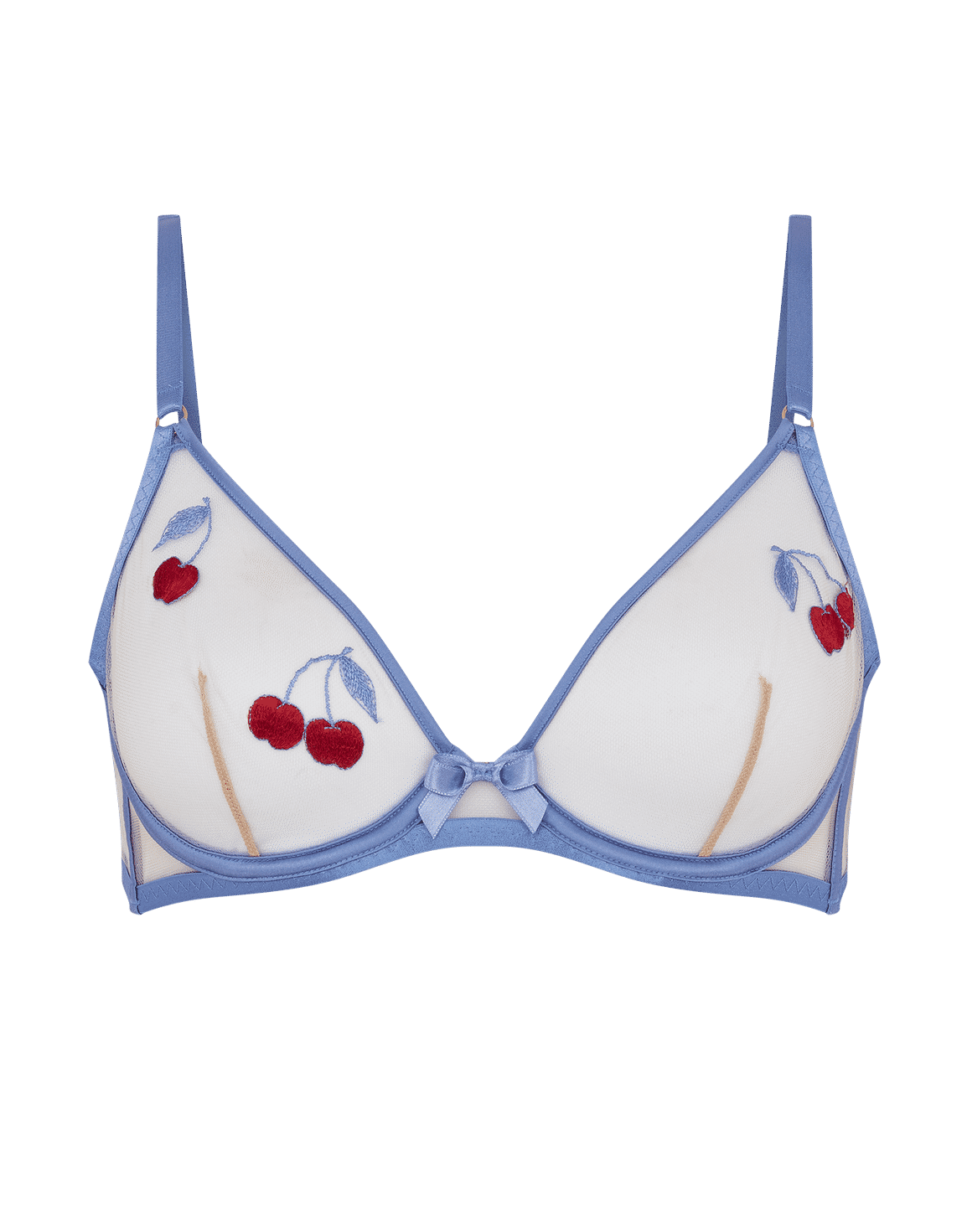 Donnie Plunge Underwired Bra Blue | Agent Provocateur