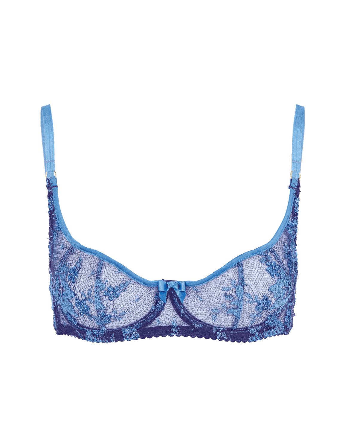 Gwenith Demi Cup Balconette Underwired Bra Blue | Agent Provocateur