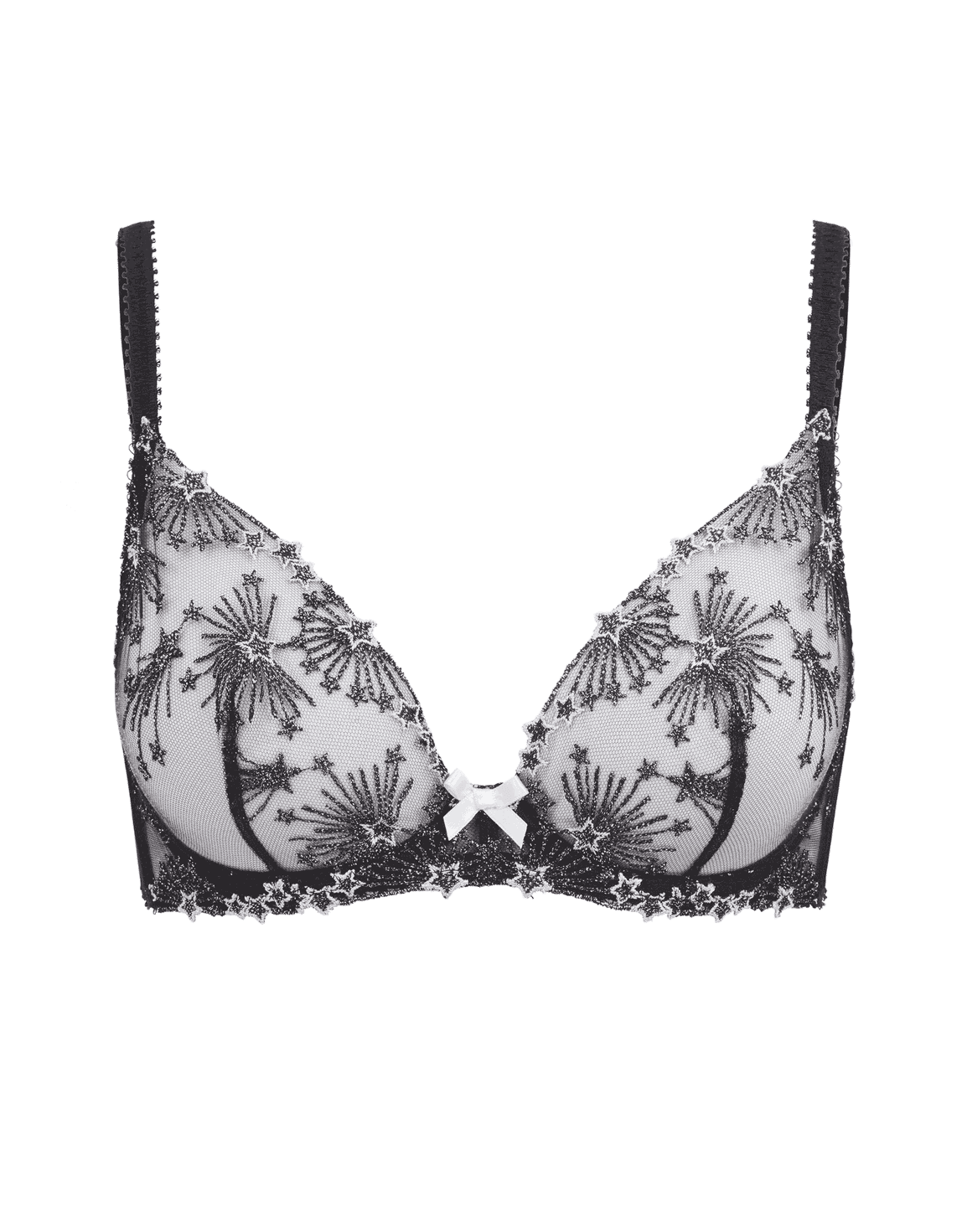 Kaylie Plunge Underwired Bra Black | Agent Provocateur