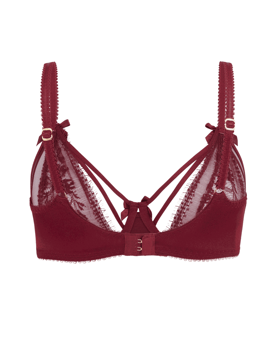 Tanya Plunge Underwired Bra Burgundy | Agent Provocateur