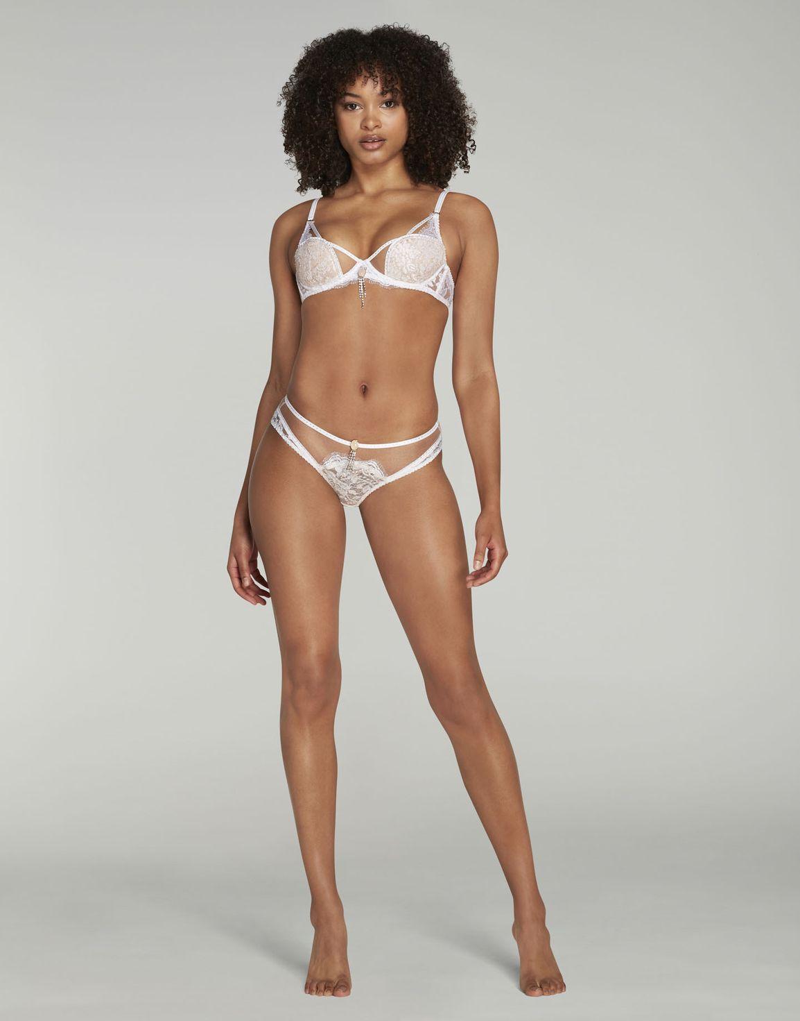 Presley Plunge Underwired Bra White | Agent Provocateur