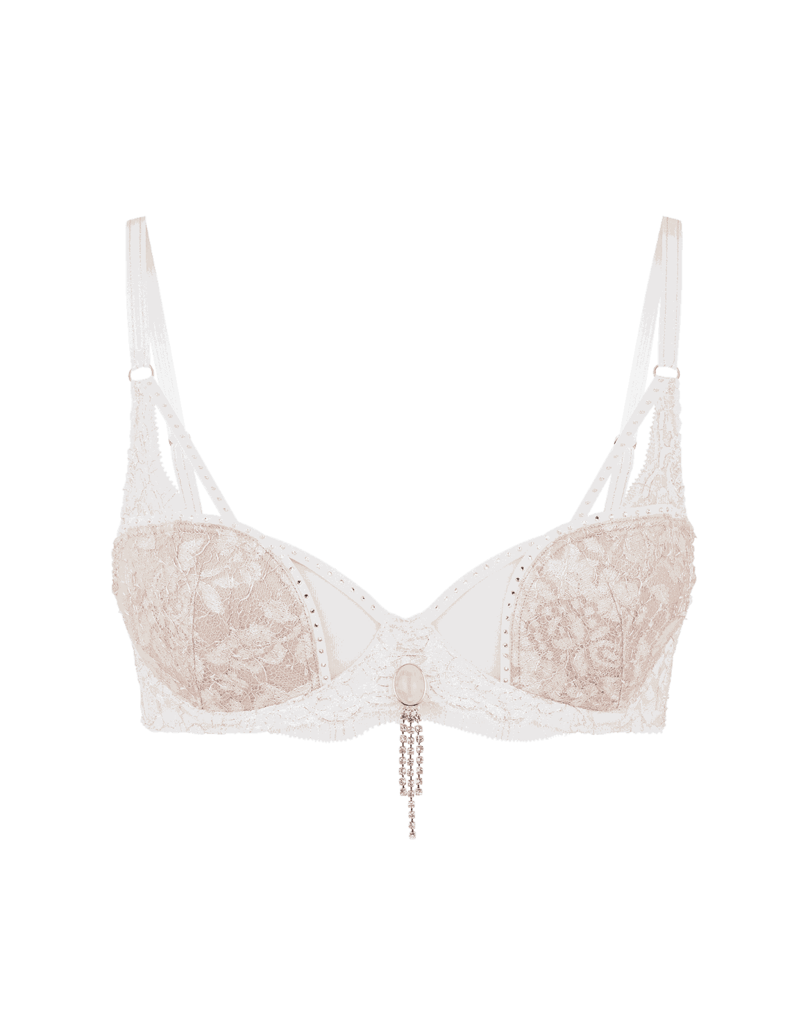 Presley Plunge Underwired Bra White | Agent Provocateur