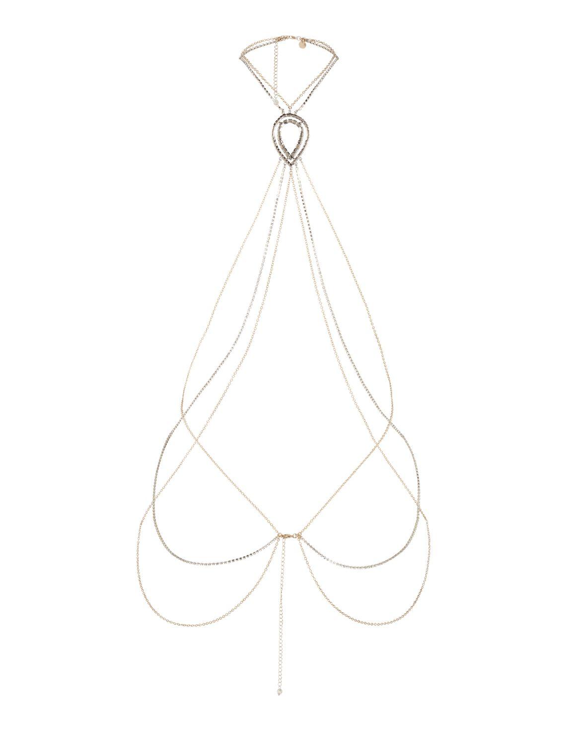 Paloma Bodychain Silver/Rose Silver | Agent Provocateur