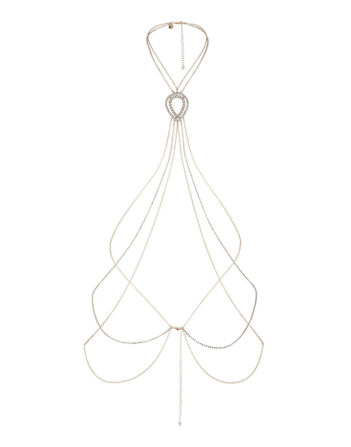 Paloma Bodychain Silver/Rose Silver | Agent Provocateur