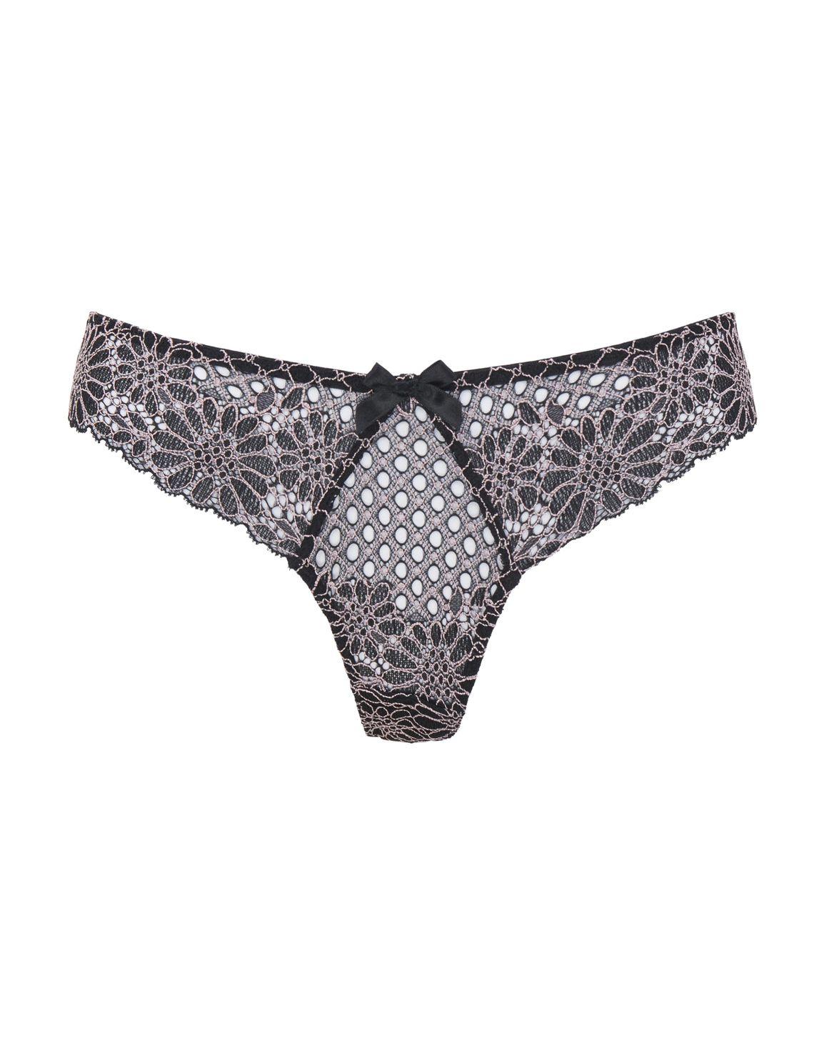 Elysa Brazilian Thong Pnk/Blk Pink | Agent Provocateur