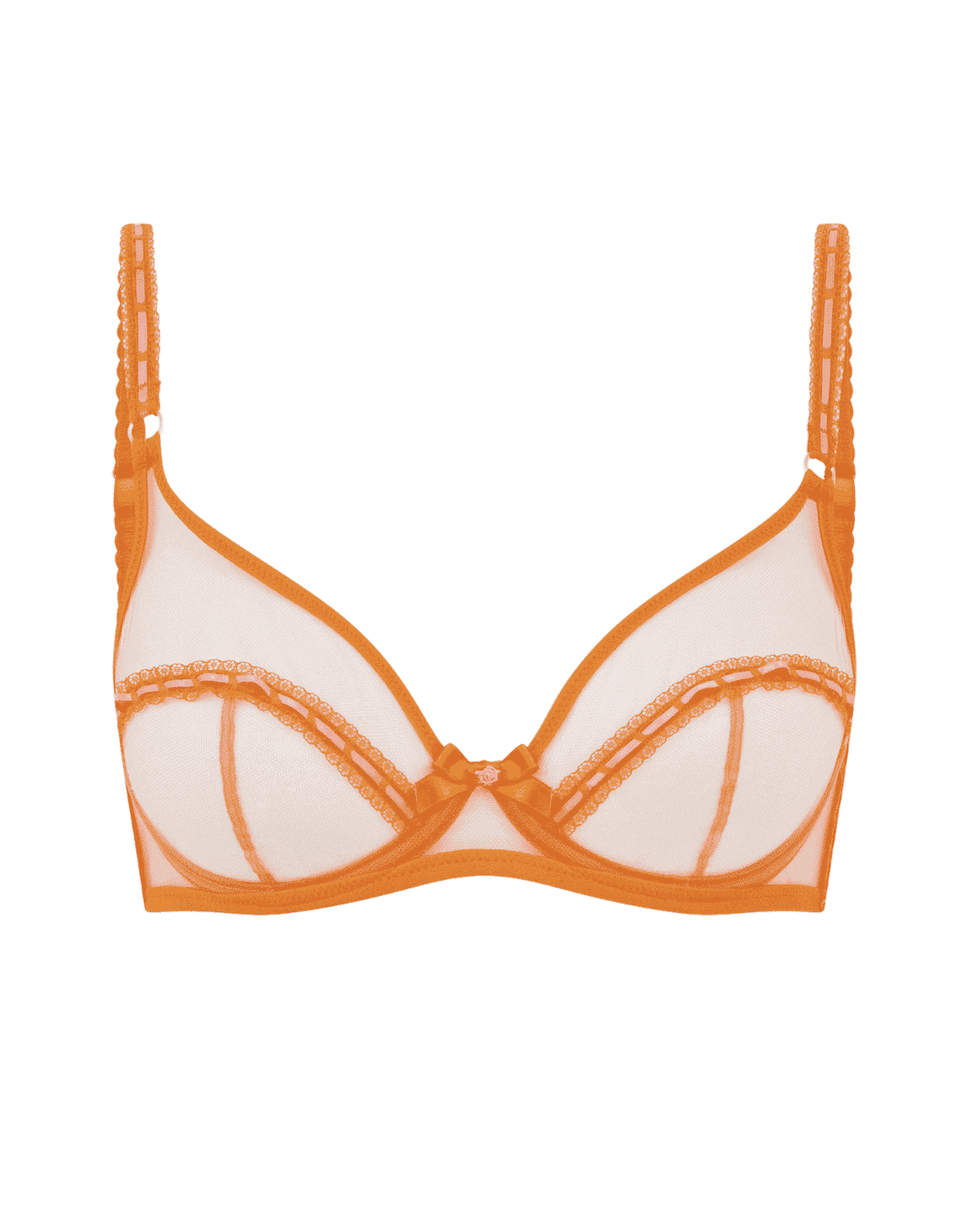 Pollie Plunge Underwired Bra Orange | Agent Provocateur