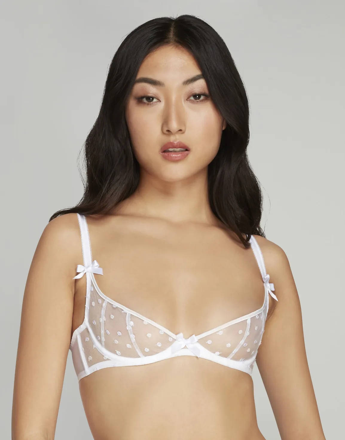 Brie Demi Underwired Bra White | Agent Provocateur