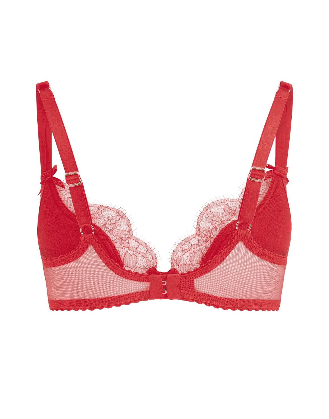 Helene Padded Plunge Underwired Bra Red | Agent Provocateur