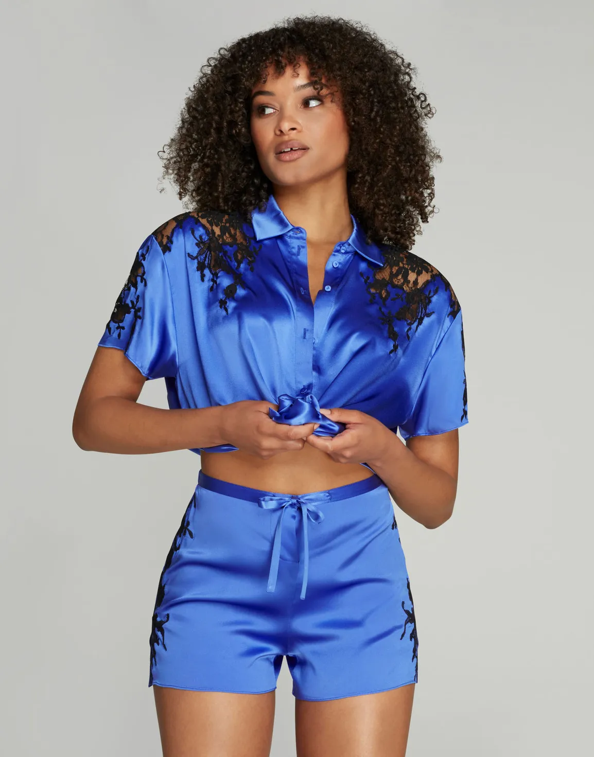 Caressa Pyjama Shorts Blue | Agent Provocateur