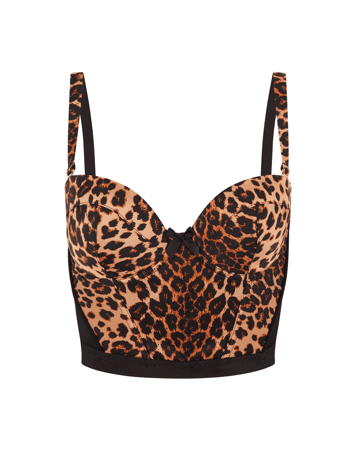 Elora Padded Plunge Underwired Bustier Leopard | Agent Provocateur