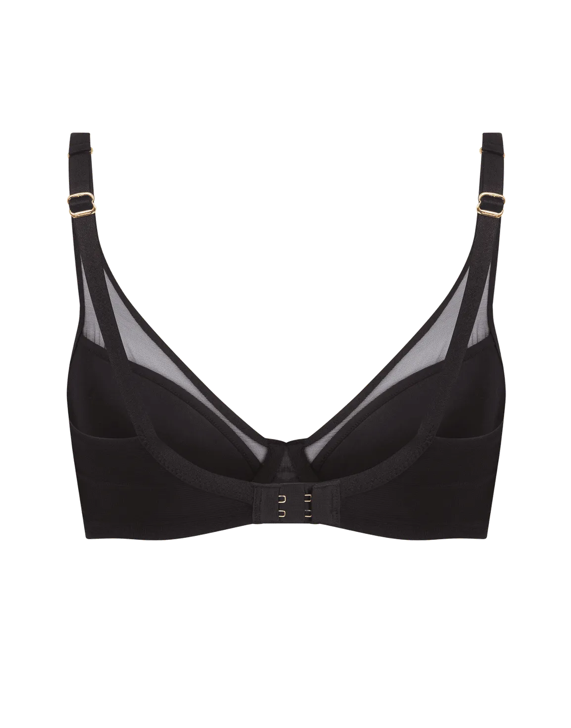 Lucky Padded Plunge Underwired Bra Black | Agent Provocateur