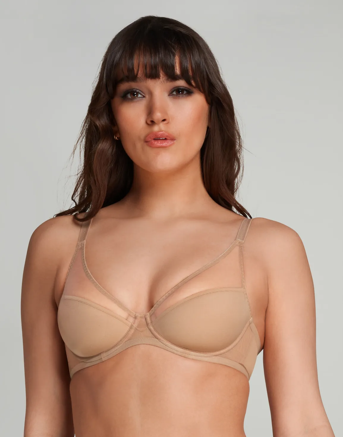 Lucky Padded Plunge Underwired Bra Noisette | Agent Provocateur