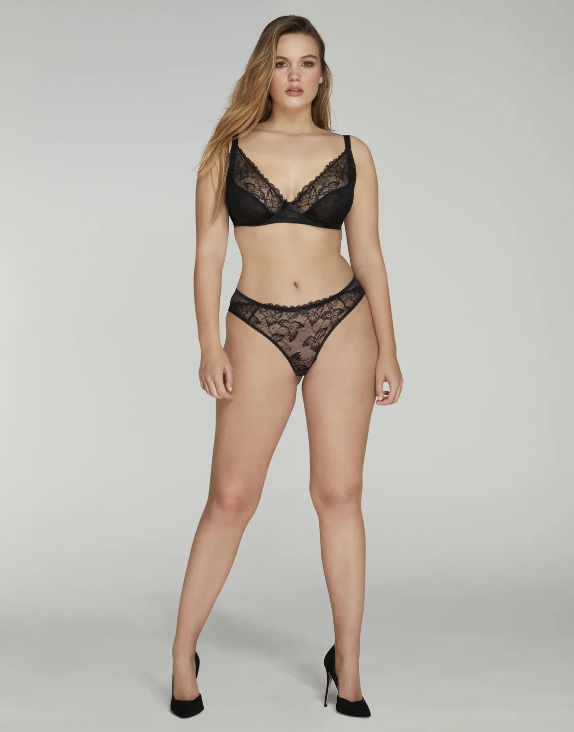 Leni Plunge Underwired Bra Black | Agent Provocateur