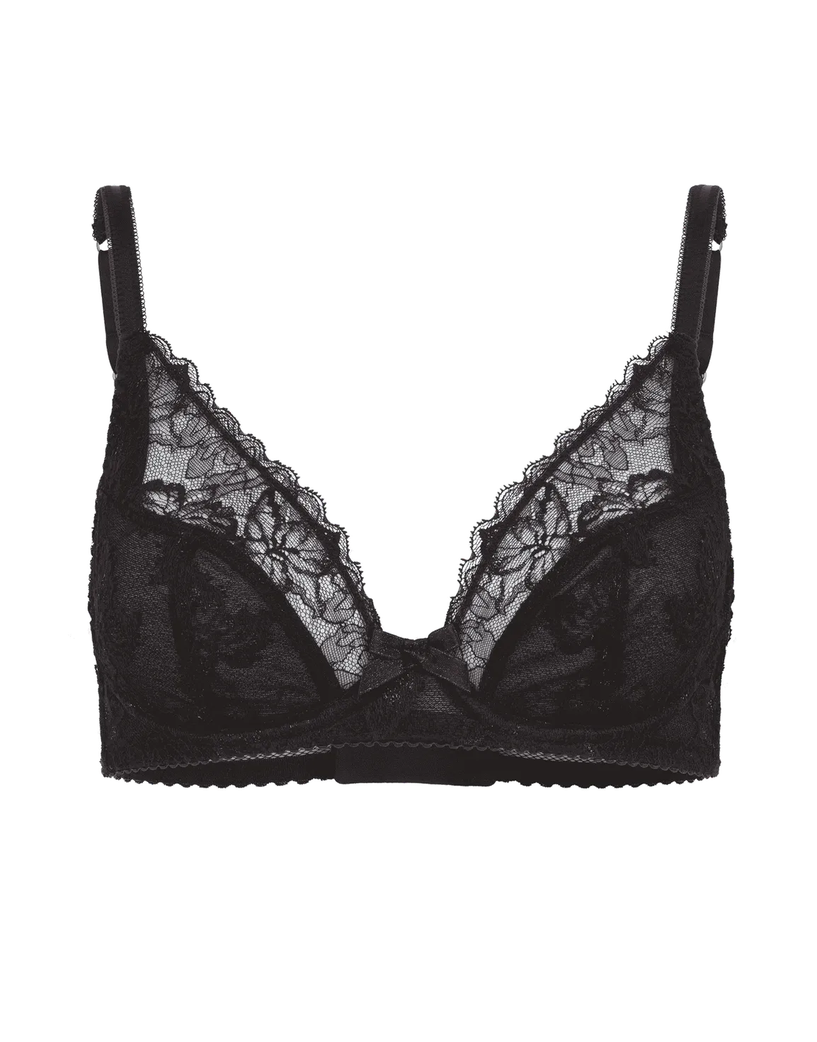 Leni Plunge Underwired Bra Black | Agent Provocateur